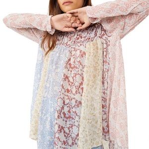 free people merrie mix print tunic top